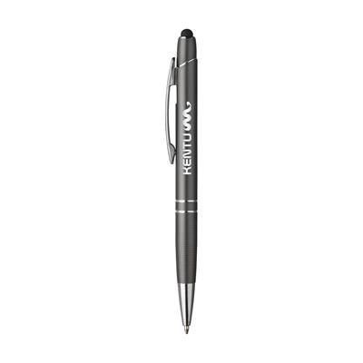 Branded Promotional ARONA TOUCH PEN in Grey Pen From Concept Incentives.
