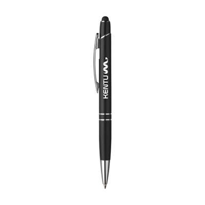 Branded Promotional ARONA TOUCH PEN in Black Pen From Concept Incentives.