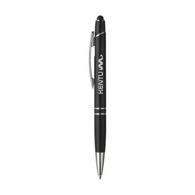 Branded Promotional ARONATOUCH PEN in Black Pen From Concept Incentives.