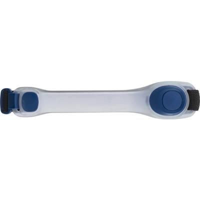 Branded Promotional SILICON ARM STRAP with Two LED Lights in Blue Arm Band From Concept Incentives.