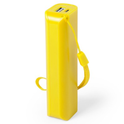 Branded Promotional POWERBANK in Yellow Charger From Concept Incentives.
