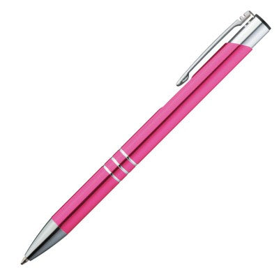 Branded Promotional ASCOT BALL PEN & TOUCH SCREEN STYLUS in Pink Pen From Concept Incentives.