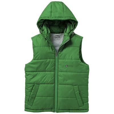 Branded Promotional MIXED DOUBLES BODYWARMER in Bright Green Bodywarmer From Concept Incentives.