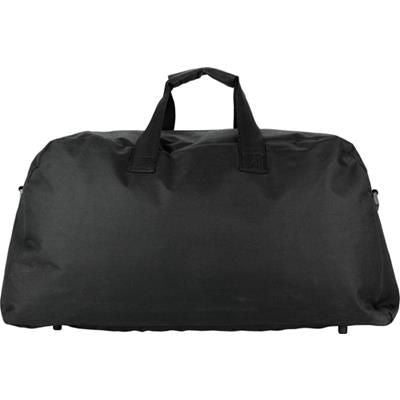 Branded Promotional SPORTS & TRAVEL BAG HOLDALL in Black Bag From Concept Incentives.