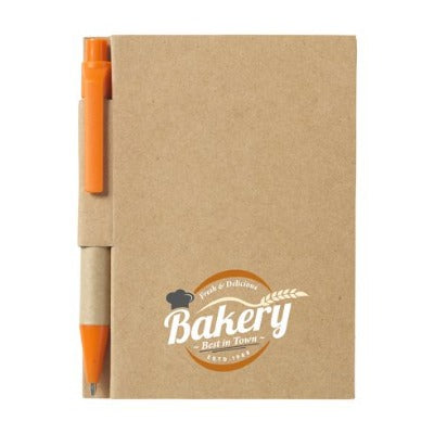 Branded Promotional RECYCLE NOTE-S NOTE BOOK in Orange Jotter From Concept Incentives.