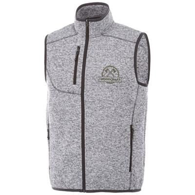 Branded Promotional FONTAINE KNIT BODYWARMER in Heather Grey Bodywarmer From Concept Incentives.