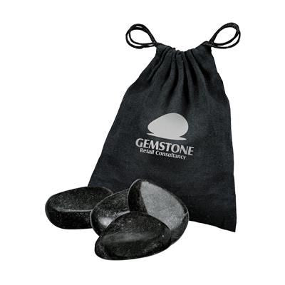 Branded Promotional HOTSTONES MASSAGE STONES in Black Massager From Concept Incentives.