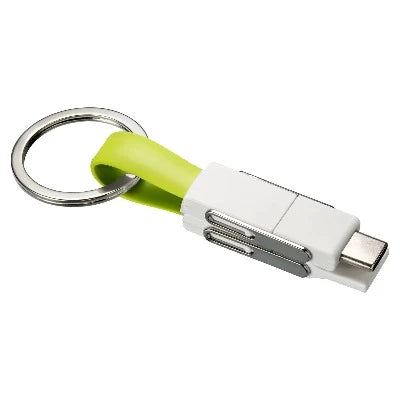 Branded Promotional MIXCO 3-IN-1 CHARGER CABLE in Green Cable From Concept Incentives.