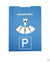 Branded Promotional SQUARE CAR PARKING ROUND DISC in Blue Parking Timer From Concept Incentives.