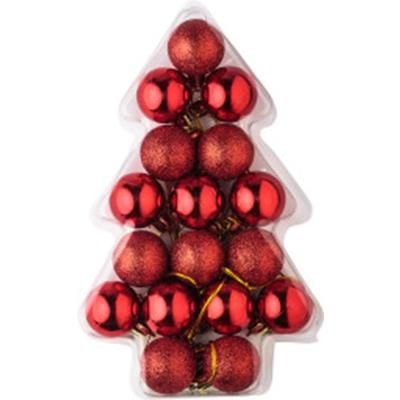 Branded Promotional SET OF 17 SMALL PLASTIC CHRISTMAS BALLS Christmas Decoration From Concept Incentives.