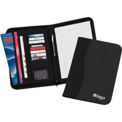 Branded Promotional FIRENZE CONFERENCE DOCUMENT FOLDER in Black Conference Folder From Concept Incentives.