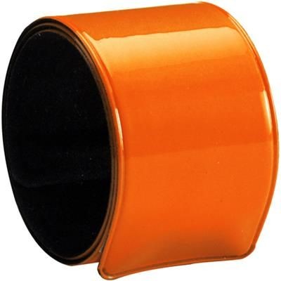 Branded Promotional PLASTIC NEON SNAP ARM BAND in Orange Arm Band From Concept Incentives.