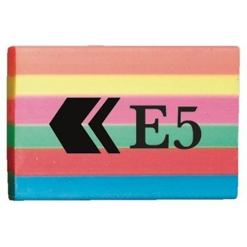 Branded Promotional BG E5 RAINBOW STRIPE ERASER Pencil Eraser From Concept Incentives.