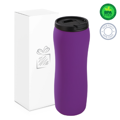 Branded Promotional COLORISSIMO THERMAL MUG in Purple from Concept Incentives
