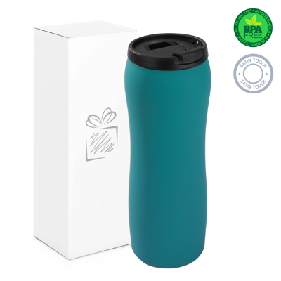 Branded Promotional COLORISSIMO THERMAL MUG in Turquoise from Concept Incentives