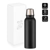 Branded Promotional NORDIC STEEL VACUUM THERMOS FLASK in Black from Concept Incentives