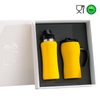 Branded Promotional COLORISSIMO WATER BOTTLE AND THERMAL MUG WITH HANDLE SET in Yellow from Concept Incentives