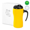 Branded Promotional COLORISSIMO THERMAL MUG WITH HANDLE in Yellow from Concept Incentives