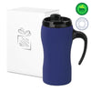 Branded Promotional COLORISSIMO THERMAL MUG WITH HANDLE in Navy Blue from Concept Incentives
