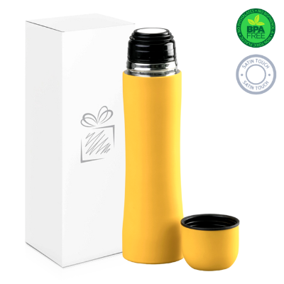 Branded Promotional COLORISSIMO THERMOS FLASK in Yellow from Concept Incentives