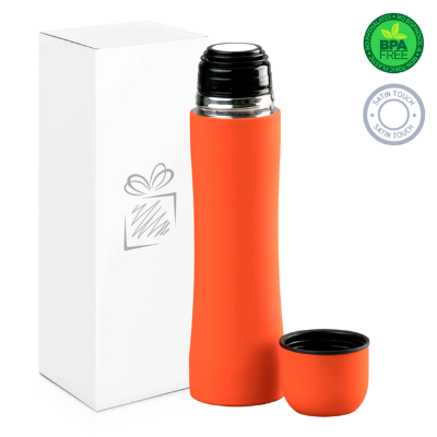 Branded Promotional COLORISSIMO THERMOS FLASK in Orange from Concept Incentives