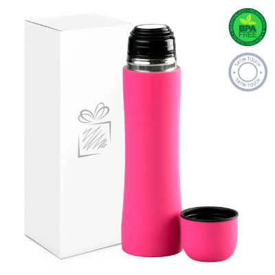Branded Promotional COLORISSIMO THERMOS FLASK in Pink from Concept Incentives