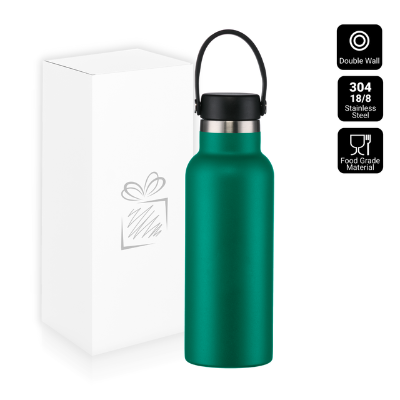 Branded Promotional NORDIC THERMAL BOTTLE in Green from Concept Incentives