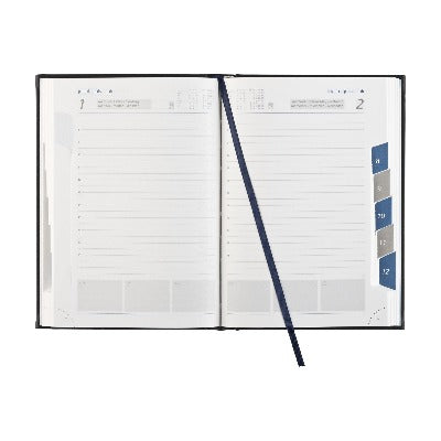 Branded Promotional EUROTOP BALACRON DIARY in Silver from Concept Incentives