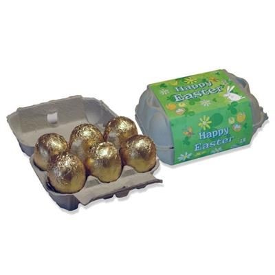 Branded Promotional EASTER EGG BOX CARTON Chocolate From Concept Incentives.