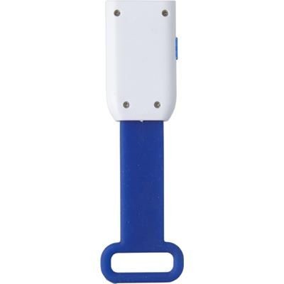 Branded Promotional PLASTIC BICYCLE LIGHT with Silicon Strap in Blue Bicycle Lamp Light From Concept Incentives.