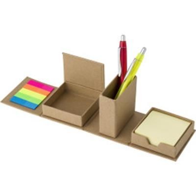 Branded Promotional CARDBOARD CARD CUBE DESK TIDY ORGANIZER Note Pad From Concept Incentives.