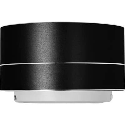 Branded Promotional ALUMINIUM METAL CORDLESS SPEAKER in Black Speakers from Concept Incentives