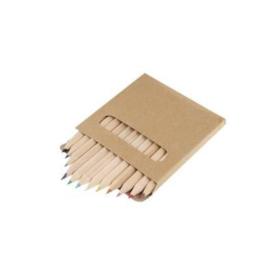 Branded Promotional SHORT COLOURING PENCIL SET in Cardboard Card Box of 12 Pcs Pencil From Concept Incentives.