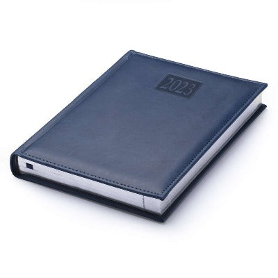 Branded Promotional RIO A5 PAGADAY DESK DIARY in Black from Concept Incentives