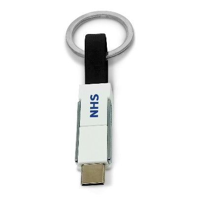 Branded Promotional 3-IN-1 KEYRING CHARGER CABLE Cable From Concept Incentives.