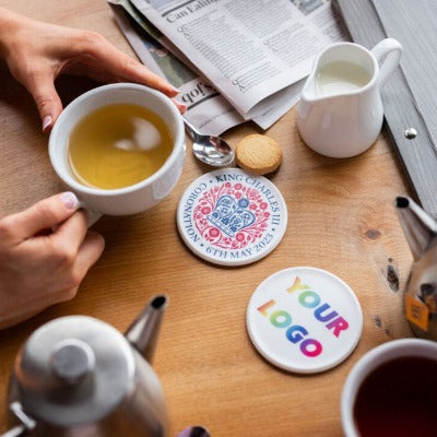 Branded Promotional CORONATION RECYCLED COASTER Drinks Coaster from Concept Incentives