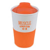 Branded Promotional GRIPPY PLASTIC TUMBER in Orange from Concept Incentives