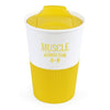 Branded Promotional GRIPPY PLASTIC TUMBER in Yellow from Concept Incentives