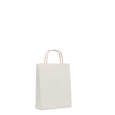 Branded Promotional SMALL GIFT PAPER BAG in Red from Concept Incentives