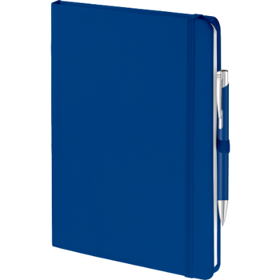 Branded Promotional MOOD DUO SET in Blue Notebook and Pen from Concept Incentives