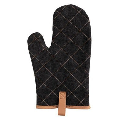 Branded Promotional DELUXE CANVAS OVEN MITT in Blue Oven Mitt From Concept Incentives.