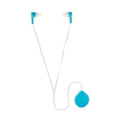 Branded Promotional CORDLESS EARBUDS with Clip in Blue Earphones From Concept Incentives.