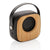 Branded Promotional BAMBOO 3W CORDLESS FASHION SPEAKER in Black Speakers From Concept Incentives.