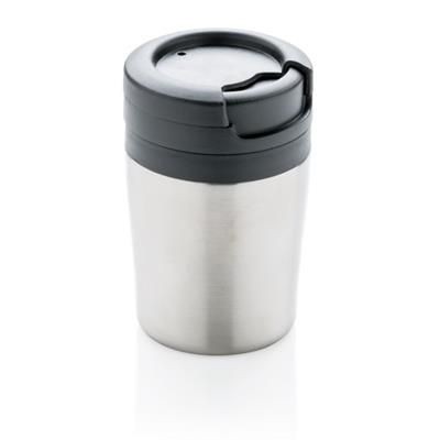 Branded Promotional COFFEE TO GO TUMBLER in Black Travel Mug From Concept Incentives.