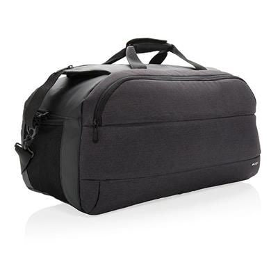 Branded Promotional SWISS PEAK MODERN WEEKEND BAG in Black Bag From Concept Incentives.