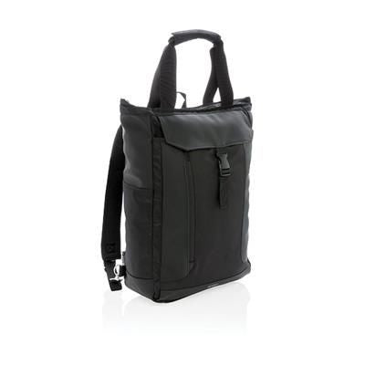 Branded Promotional SWISS PEAK RFID 15 INCH LAPTOP TOTEPACK PVC FREE in Black Bag From Concept Incentives.