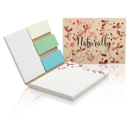 Branded Promotional STICKY NOTES SET in Softcover Eco from Concept Incentives