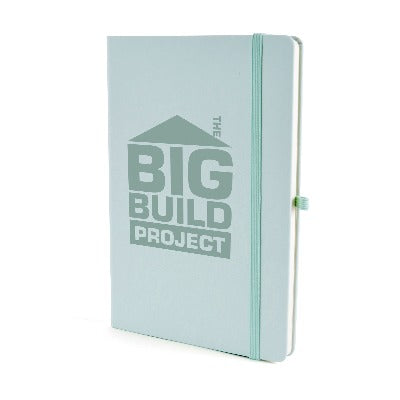 Branded Promotional A5 MOLE NOTEBOOK in Pastel Green Jotter From Concept Incentives.