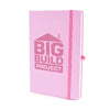 Branded Promotional A5 MOLE NOTEBOOK in Pastel Pink Jotter From Concept Incentives.