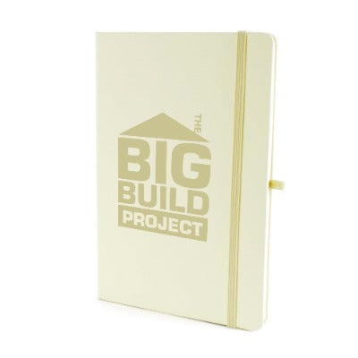 Branded Promotional A5 MOLE NOTEBOOK in Pastel Yellow Jotter From Concept Incentives.